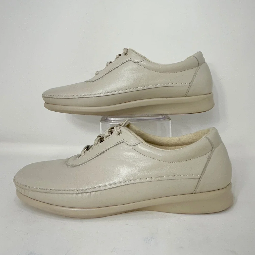 SAS Siesta Womens 12 N Bone Leather Walking Shoes Tripad Comfort 2889604 USA